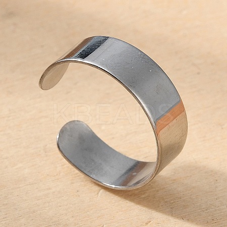 Non-Tarnish 304 Stainless Steel Cuff Rings LS-X-STAS-T045-22A-P-1
