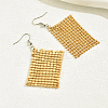 Fashionable Geometric Alloy Rectangle Dangle Earrings LS-HF4602-2