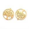 Ion Plating(IP) 304 Stainless Steel Pendants STAS-L245-011G-2