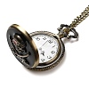 Alloy Glass Pendant Pocket Necklace WACH-S002-16AB-1