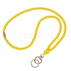 Silicone Beaded ID Card Neck Straps NJEW-SW00025-04-1