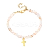 Alloy Cross Charm Bracelets BJEW-JB12323-03-2