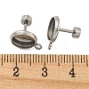 Tarnish Resistant 201 Stainless Steel Stud Earrings Findings STAS-K279-01B-P-3