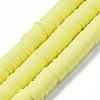 Flat Round Handmade Polymer Clay Beads CLAY-R067-10mm-23-1