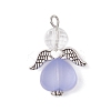Transparent Acrylic Angel Pendants PALLOY-JF04095-02-2