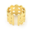 304 Stainless Steel Fence Open Cuff Ring RJEW-G321-04G-3