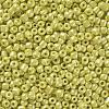 6/0 Opaque Colors Lustered Round Glass Seed Beads X-SEED-A012-4mm-122-2