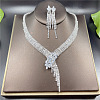 Alloy Rhinestone Bracelets & Earrings & Necklaces & Rings Sets FS-WG5A510-02-2