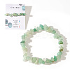 Natural Green Aventurine Chips Bead Stretch Bracelets for Women Men CI5318-8-1