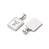 304 Stainless Steel Pave Shell Pendants LS-STAS-G327-01P-Y-2