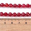 Lab Grown Red Corundum Beads Strands G-Z123-A01-6mm-5
