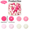 Rubberized Style Imitated Silicone Acrylic Beads MACR-PA0001-06C-01-2