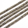 Rondelle Natural Pyrite Beads Strands G-I126-12-6x4mm-1