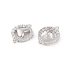 Rhodium Plated 925 Sterling Silver Pave Clear Cubic Zirconia Ring with Heart Links STER-O006-05P-2