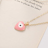 Bohemian Vintage Evil Eye Heart-shaped Alloy Enamel Pendant Lockbone Necklaces for Women SH6817-2-1