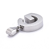 Non-Tarnish 304 Stainless Steel Letter Pendants STAS-H127-G-P-3