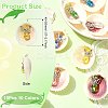 10Pcs 10 Colors Shell & Alloy Glass Angel Big Pendants PALLOY-CJ00051-2