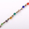 Handmade Bicone Glass Beads Chains for Necklaces Bracelets Making AJEW-JB00049-06-2