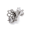Rack Plating Brass with Cubic Zirconia Pendants KK-Q010-08P-2