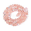 AB Color Plated Transparent Glass Beads Strands GLAA-G127-01-02E-3