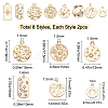 16Pcs 8 Styles Alloy Pendants PALLOY-SC0003-77G-2