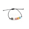Bohemian Adjustable Handmade Dyed Natuarl Lava Rock Braided Bead Bracelets for Women RX0209-10-1