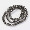 Electroplate Transparent Glass Beads Strands EGLA-A034-T2mm-P18-2