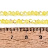 AB Color Plated Transparent Glass Beads Strands GLAA-G127-01N-2