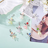 Angel Acrylic & Glass Beads Pendant Decorations HJEW-TAC0045-5