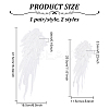 2 Pairs 2 Style Angel Wing Polyester Embroidery Lace Appliques DIY-FG0003-89B-2