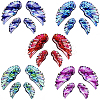 5 Sets 5 Colors Epoxy Resin Wing Pendants FIND-SC0014-12-1