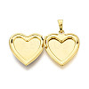 Brass Locket Pendants KK-T073-66-3