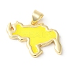 Eco-Friendly Rack Plating Brass Enamel Pendants KK-R143-03D-1
