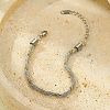 Two Tone 304 Stainless Steel Box Chain Rolled Bracelets for Women Men BJEW-Q028-01GP-1