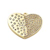 Brass Micro Pave Cubic Zirconia Pendant KK-L228-27G-1