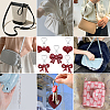 5Pcs 5 Styles Acrylic Bowknot & Heart Pendant Decorations KEYC-BBC0001-13-6