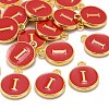 Golden Plated Alloy Enamel Charms ENAM-S118-03I-4