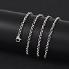 Tarnish Resistant 304 Stainless Steel Rolo Chain Necklaces NJEW-L136-07P-4