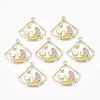 Alloy Enamel Pendants X-ENAM-S122-012-NR-2