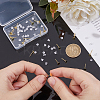 20Pcs 925 Sterling Silver Flat Pad Stud Earring Findings STER-DC0001-63A-3