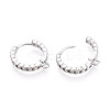 Brass Hoop Earring Findings KK-N267-34P-3