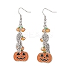 Tibetan Style Alloy Enamel Dangle Earrings EJEW-TA00714-2