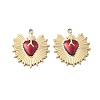 304 Stainless Steel Enamel Pendants STAS-Z121-38G-02-1