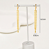 Fashionable Retro Brass Leaf Tassel Hoop Earrings NP2423-5
