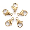 Ion Plating(IP) 304 Stainless Steel Lobster Claw Clasps LS-X-STAS-H353-D-02G-1