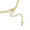 Rack Plating Brass Textured Cable Chain Necklaces for Women NJEW-K382-06G-2