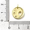 Rack Plating Brass Micro Pave Cubic Zirconia Pendants KK-D359-07G-3