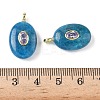 Natural Apatite & Cubic Zirconia Pendants G-Z076-01G-16-3