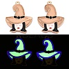 Halloween Theme Rack Plating Luminous Alloy Enamel Pendants ENAM-N056-235G-1