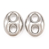 Brass Oval Links Connector Charms KK-H292-47P-02-1